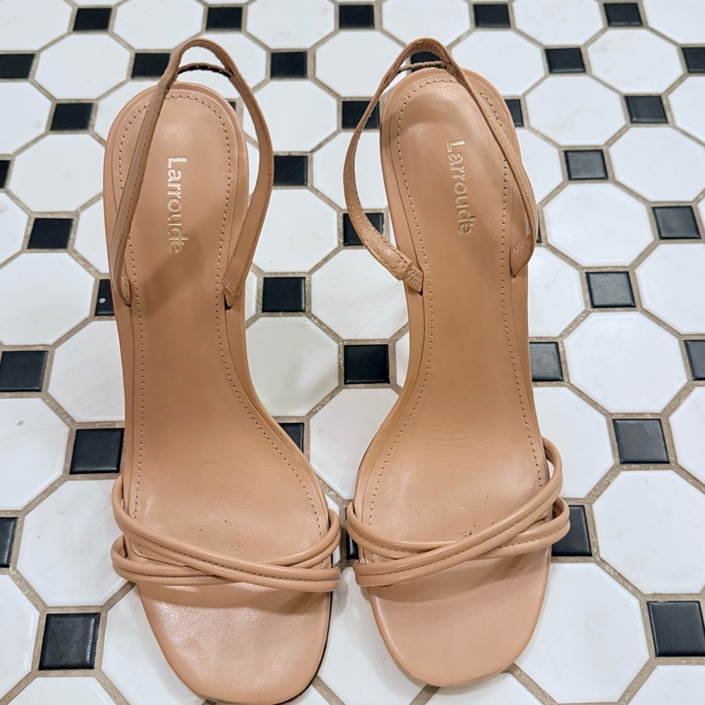 Women's Larroude Annie Leather Slingback Heel